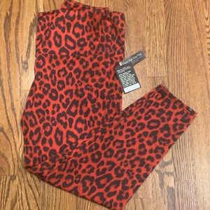 red leopard leggings